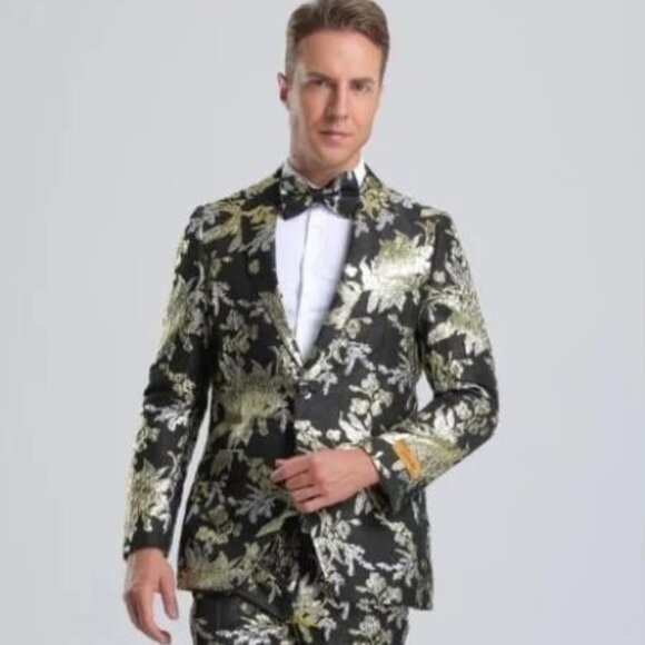 Big and Tall Mens Tuxedos Jacket - Big and Tall Dinner Jacket Bowtie Included - - Picture 1 of 2